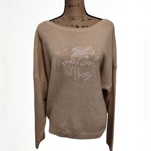 Beachly X Goldfish Kiss Tropical Vibes Knit Sweater Women's Size XXL